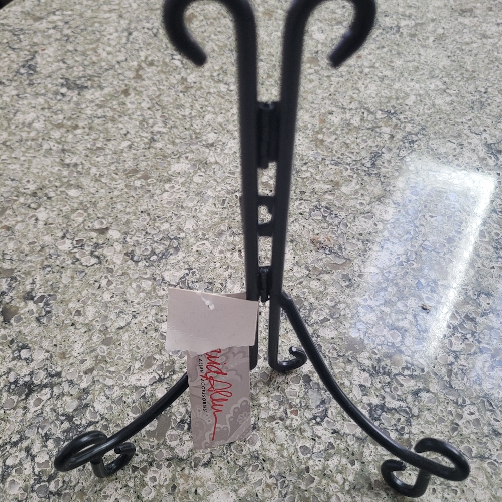 New, Decorative Easel Display Stand, David Allen Collection, Black Met